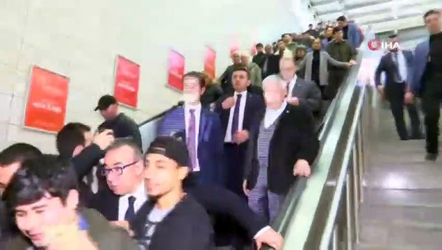 Meclis Başkanı Binali Yıldırım Marmaray’a Bindi