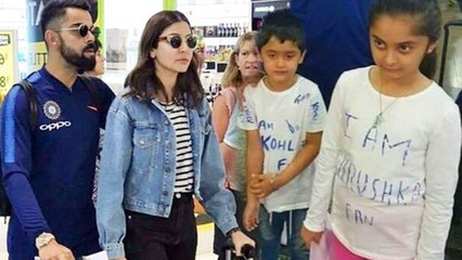 Team India के साथ Anushka Sharma भी पहुंची New Zealand,नन्हे फैंस ने ऐसा किया स्वागत |वनइंडिया हिंदी