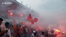 Vietnamese fans erupt into celebration after victory in Asian Cup 2019