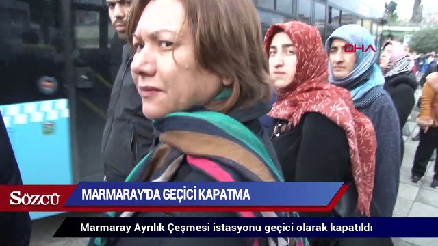 Marmaray Ayrılık Çeşmesi istasyonu geçici olarak kapatıldı