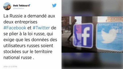 La Russie va imposer une amende à Facebook et Twitter