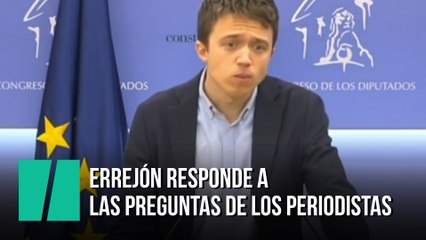 Errejón responde a las preguntas de los periodistas