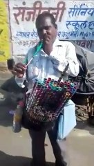 man doing mimicry of different things