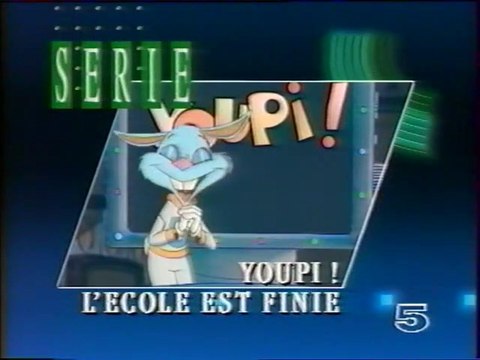 La 5 - 3 Janvier 1991 - Coming-next, pubs, teaser, début Youpi ! L'école est finie