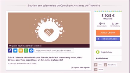 Aurélie Donnet, sécrétaire du club des sports de Courchevel, à l'origine d'une cagnotte en ligne pour  aider les saisonniers impactés par l'incendie