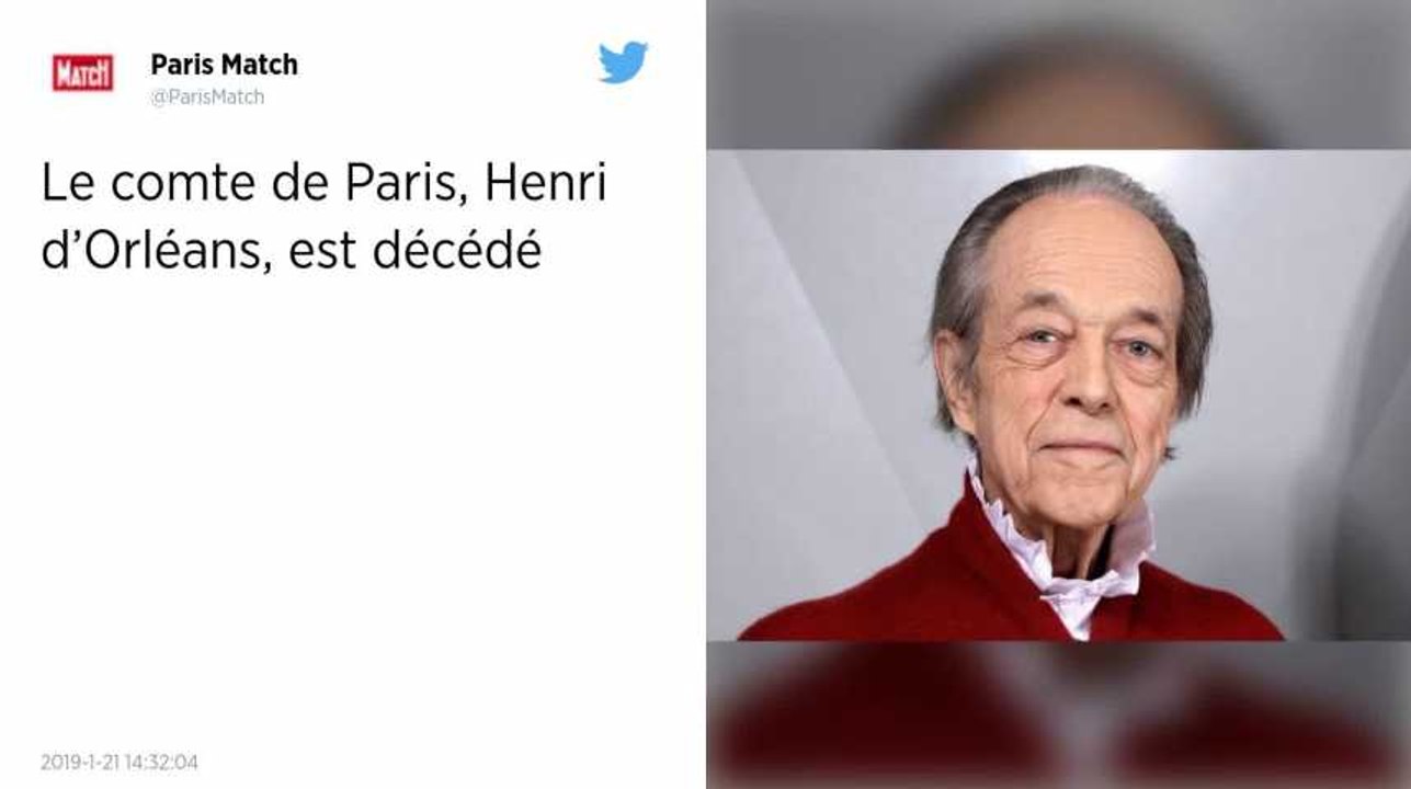 Henri d'Orléans, comte de Paris et prétendant au trône de France, est mort