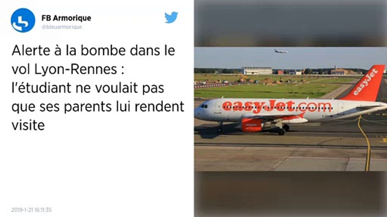 Alerte à la bombe sur le vol Lyon-Rennes. L’étudiant ne voulait pas que ses parents le rejoignent.