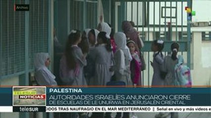 Gobierno israelí cerrará escuelas de ONU en Jerusalén Oriental