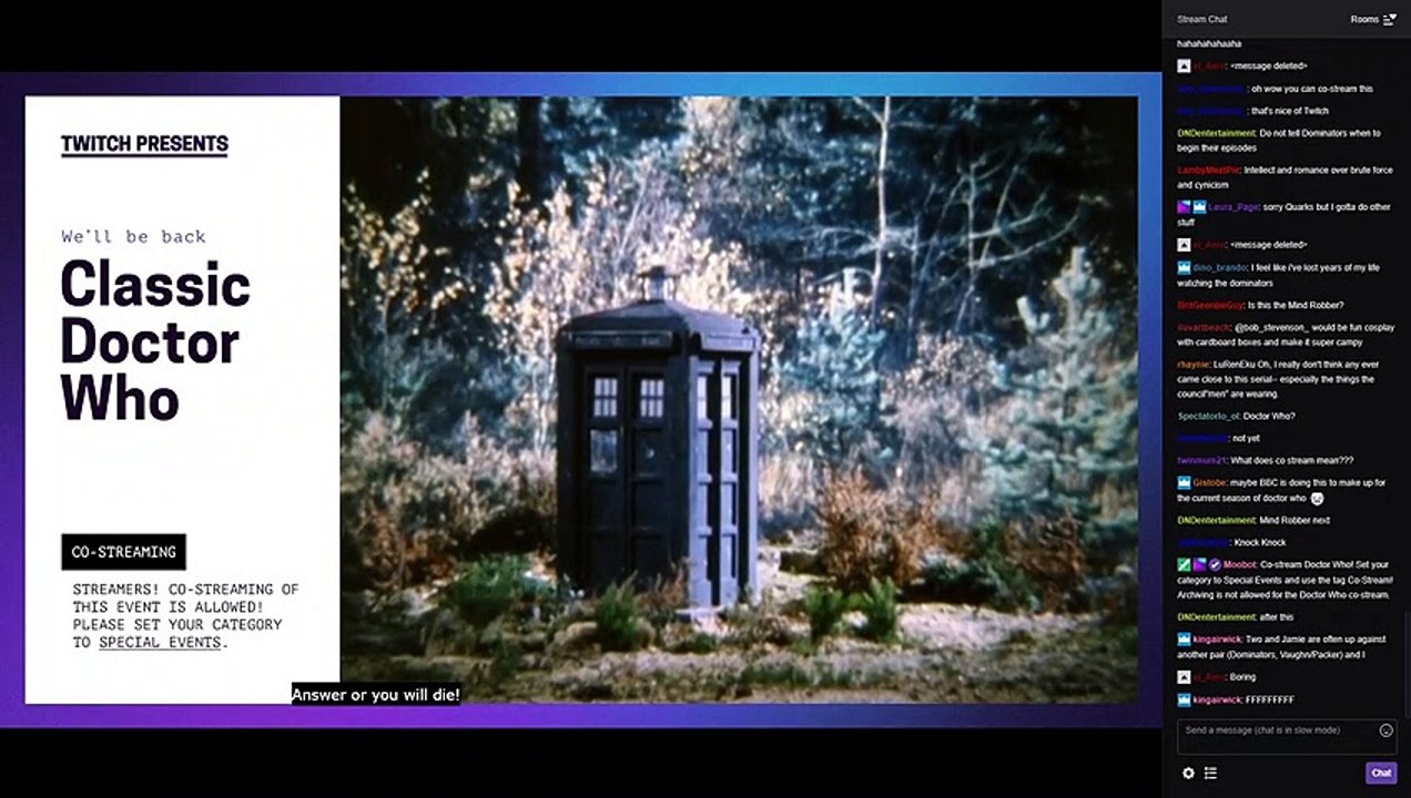 TwitchPresents - Doctor Who Stream - The Dominators (5/5)