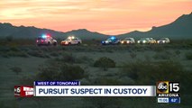 Pursuit suspect taken into custody west of the Valley