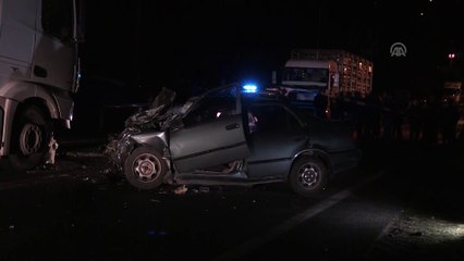 Ordu'da otomobil ile akaryakıt tankeri çarpıştı: 1 ölü