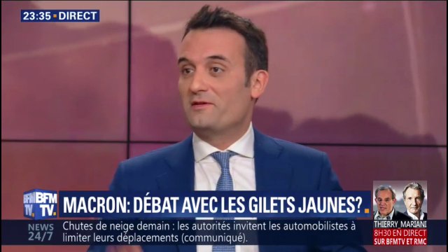 Grand débat: Pour Florian Philippot, que Marlène Schiappa soit ministre ou co-animatrice, ça n'a aucune importance