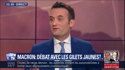 Grand débat: Pour Florian Philippot, "que Marlène Schiappa soit ministre ou co-animatrice, ça n'a aucune importance"