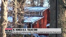 N. Korea, U.S. end working-level talks in Sweden to prepare for second Kim-Trump summit