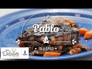 Lomo de salmón a la parrilla con lentejas | Cocina Delirante