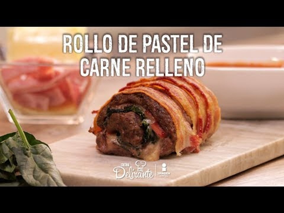 Rollo de pastel de carne relleno | Cocina Delirante