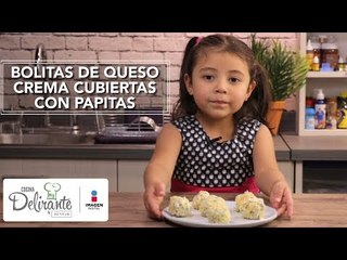 Bolitas de queso crema cubiertas con papitas | Cocina Delirante
