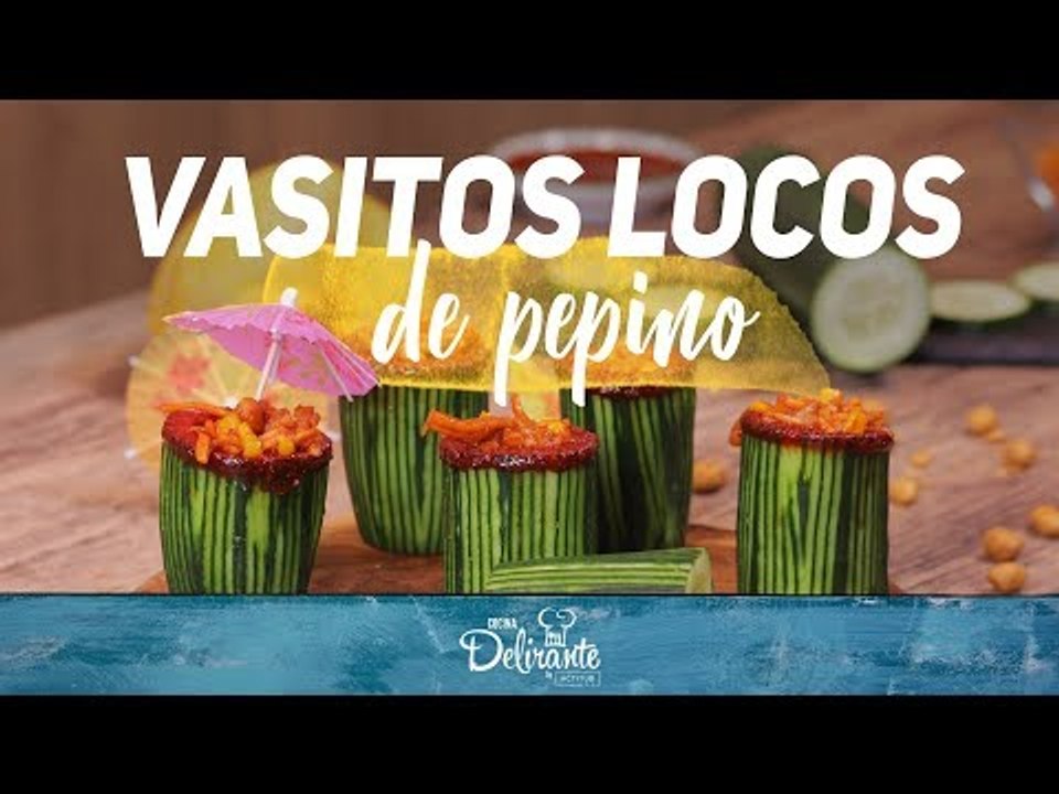 Cómo preparar botana de Vasitos de Pepino| Cocina Delirante