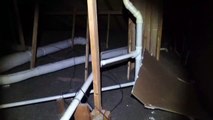 Town House fire stop in attic laying in the floor of the attic