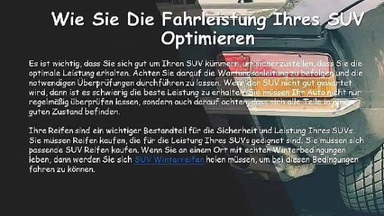 Wie Sie Die Fahrleistung Ihres SUV Optimieren