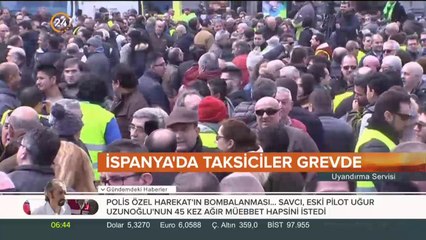 İspanya'da taksiciler grevde