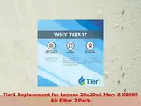 Tier1 Replacement for Lennox 20x20x5 Merv 8 X0585 Air Filter 2 Pack