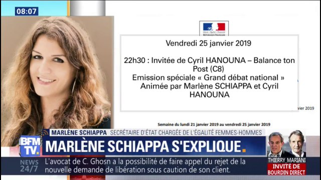 Marlène Schiappa confirme qu'elle va animer le débat dans une émission avec Cyril Hanouna