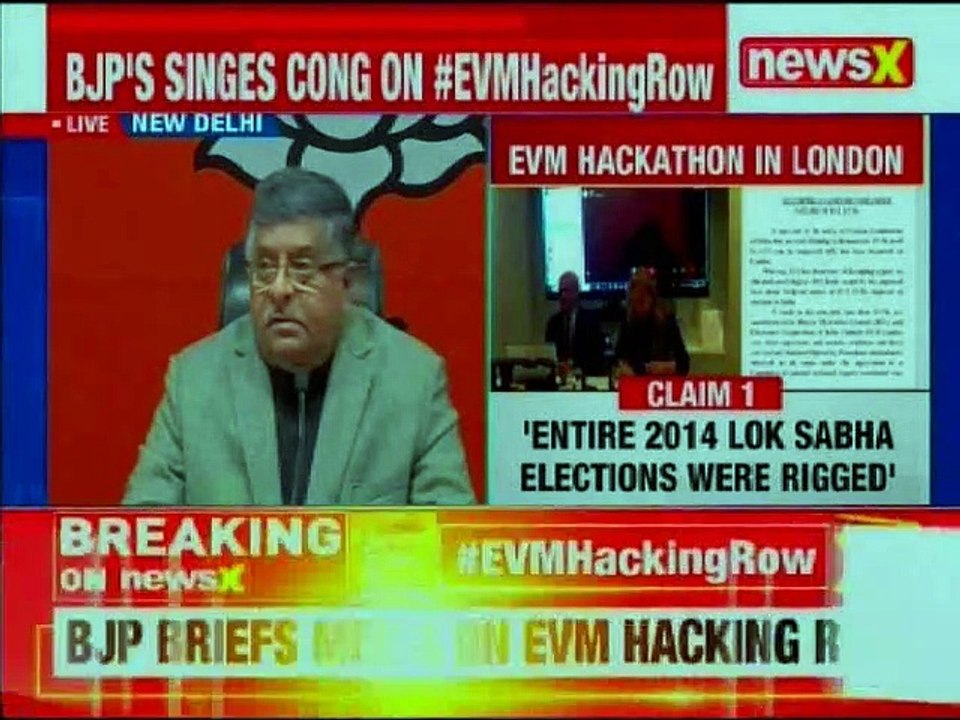 Ravi Shankar Prasad: Cong organised EVM hackathon in London