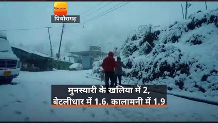 पिथौरागढ़ की ऊंची चोटियों सहित सीमांत क्षेत्र में हिमपात