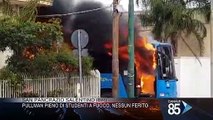 Puglia: pullman con studenti va a fuoco, intervengono VF -
