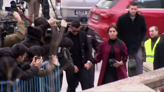 Cristiano Ronaldo arrives at court with Georgina Rodriguez