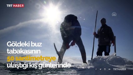 Eskimo usulü balık avlıyorlar