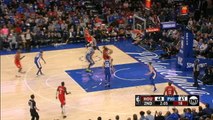 Harden drives past Embiid for big dunk