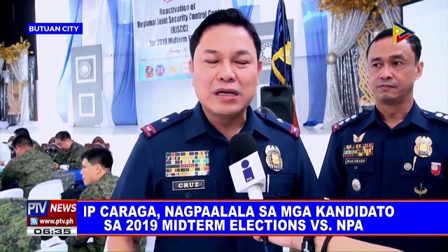 PNP Caraga, nagpaalala sa mga kandidato sa 2019 midterm elections vs NPA