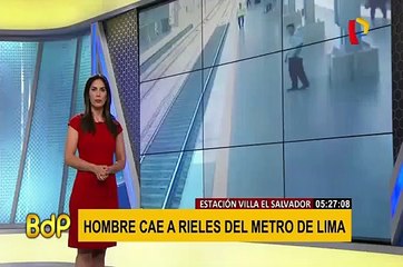 Metro de Lima: hombre se desvanece y cae a rieles del tren en estación de VES