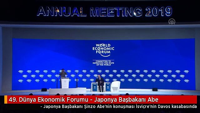 49. Dünya Ekonomik Forumu - Japonya Başbakanı Abe