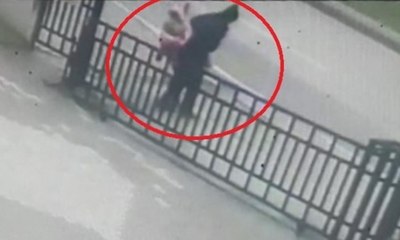 Kız çocuğunu kaçırma girişimi kamerada