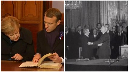 Du Traité de l'Elysée au Traité d'Aix-la-Chapelle, 56 ans de relations franco-allemandes