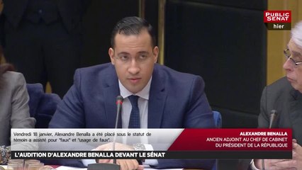 L'audition d'alexandre benalla devant la commission d'enquête du sénat - Les matins du Sénat (22/01/2019)
