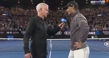 Rafael Nadal court interview After Q-Finals Match