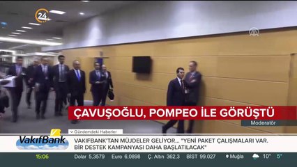 Çavuşoğlu, Pompeo ile görüştü