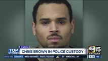 Chris Brown in police custody in Paris