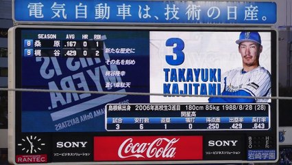 2017.4.4 横浜DeNAベイスターズ スタメン発表&スタメン応援歌 1-9（スタメン発表前ムービー無し）