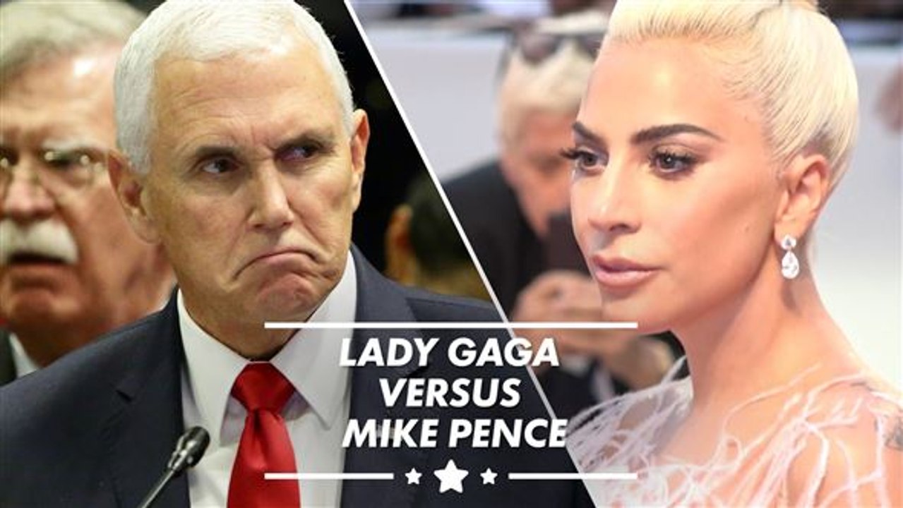 Lady Gaga chama a atenção do vice-presidente Mike Pence