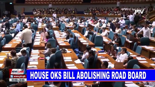 House oks bill abolishing Road Board