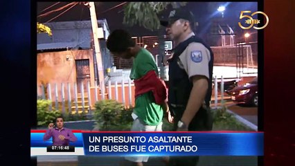 Un presunto asaltante de buses fue capturado en el norte de Guayaquil