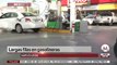 Largas filas en gasolineras de Nuevo Leon
