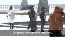 Les jardins du Château de Versailles sous la neige