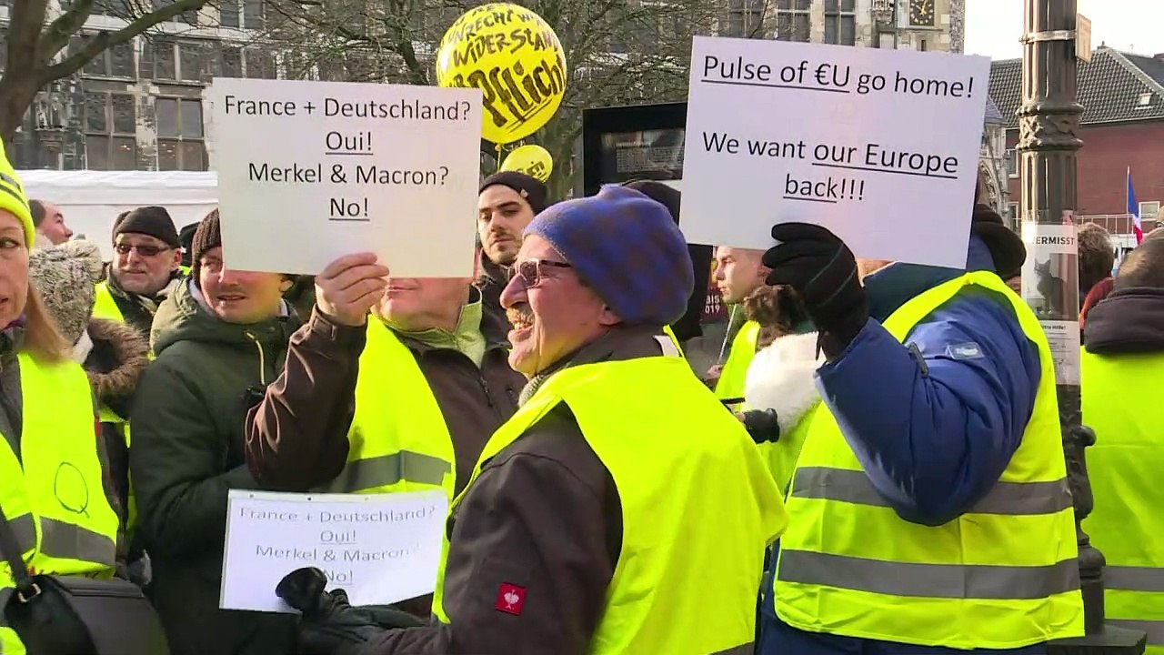 'Gelbwesten' verfolgen Macron bis nach Aachen