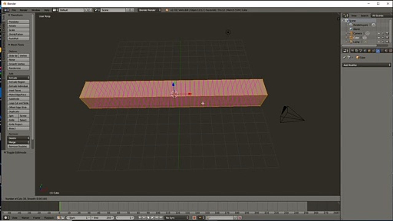 Blender Simple Deform Bend Modifier